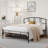 Full Metal Bed with 2 White Nightstands – 3 Piece Modern Bedroom Set-157221603-157221613