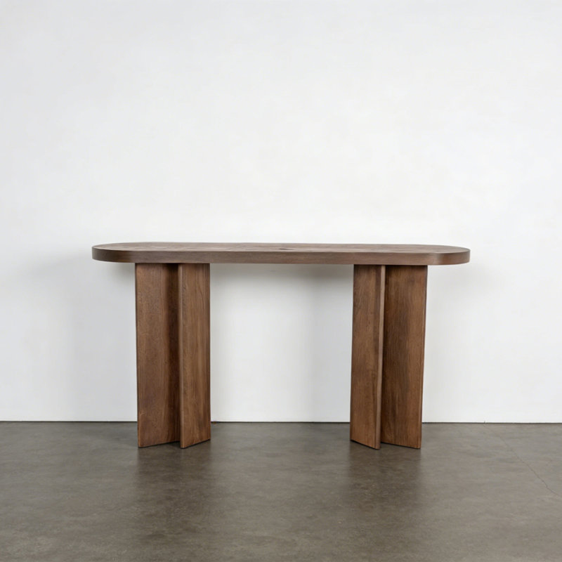 Retro Minimalist Practical Console Table, 30.71" H x 55.12" W x 13.78" D