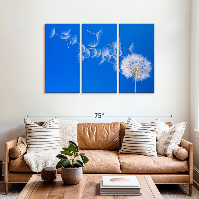 Harnek Dandelion Seeds Flying, H 36 po x l 57 po