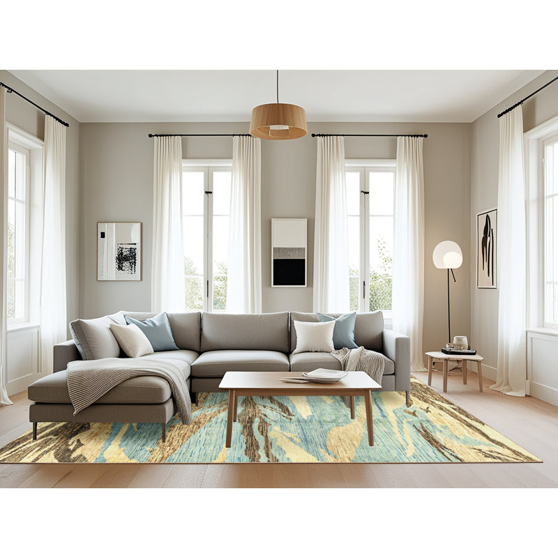 Abstract Indoor Rug, Rectangle 8' x 10'