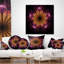 Fleur fractale mauve scintillante - Coussin imprimé floral-29457128-29457131