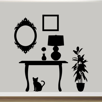 Décalcomanie murale silhouette de meubles