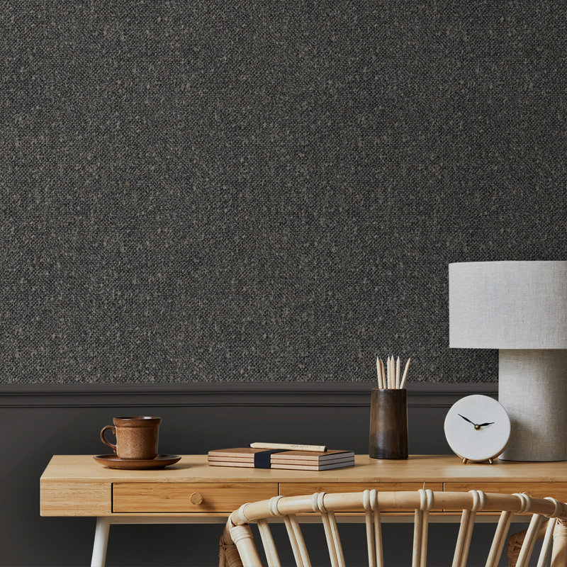 Superfresco Easy Hearthbound Texture Wallpaper, Black
