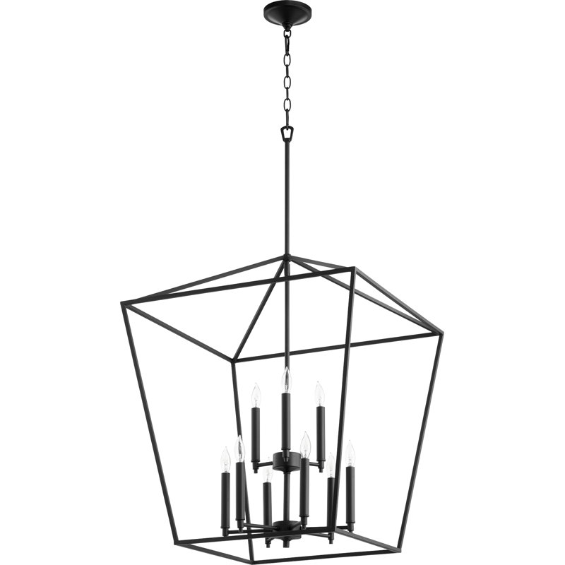Arletta 9 - Light Dimmable Lantern Chandelier, Noir