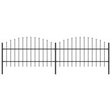 Aaliya Black Metal Yard/Privacy Fence with 2 Panel(s) Included