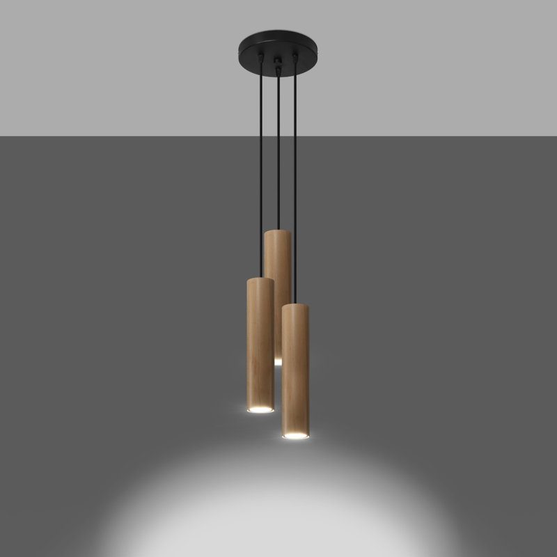 LINO 3 - Light Natural Cylinder Pendant