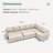 Caren L-shaped Sleeper Sectional Modular Sofa Bed With Storage Seat-115354127