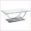 Table basse rectangulaire en U en verre Amelia, alliant style moderne et design fonctionnel pour une utilisation polyvalente dans tout espace de vie.