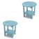 8 Inch Round Outdoor Side Table Adirondack Plastic/Resin Patio Side Table Weather Resistant End Table With Storage Shelf(Set Of Two)