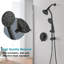 Wall Mounted,slide Bar Combo Rain Showerhead,dual Shower Head,rough-in Valve Included