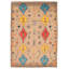 Tapis décoratif en laine brun clair marocain 9 pi x 12 pi 7 po one-of-a-kind Ayrton noué à la main