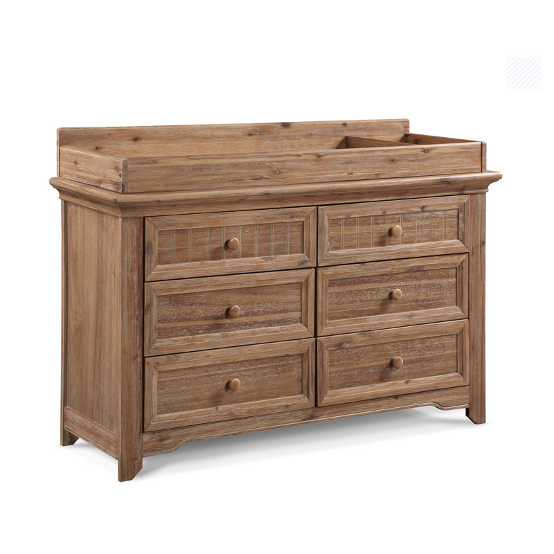 Solid Wood 6 - Drawer Dresser, Brown