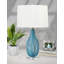 Turchese 29" Blue and Black Swirl Glass Table Lamp