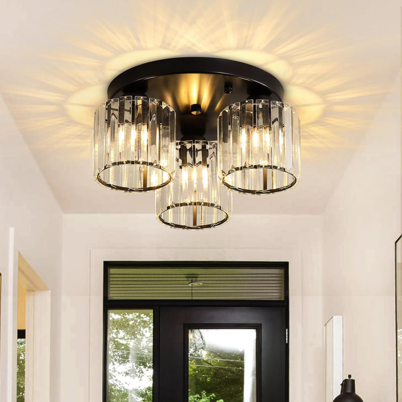 Abat-jour en verre Farmhouse, Noir mat