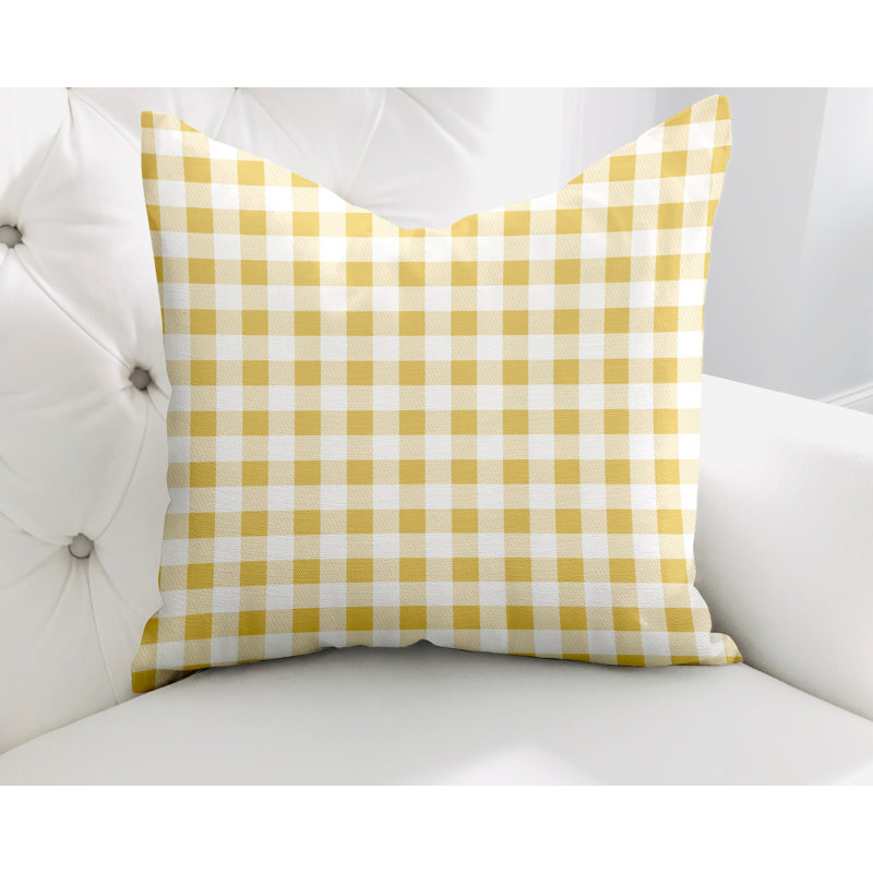  Housse et insert de coussin en coton Margot, L 15 po x H 15 po, Jaune