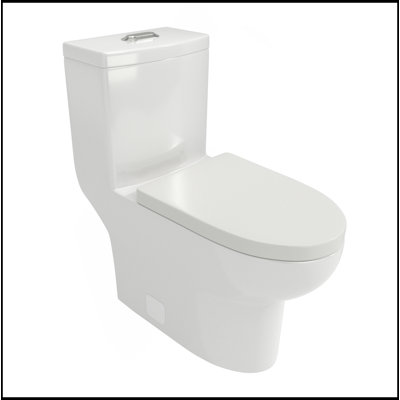 Modern Ceramic One Piece Toilet,Dual Flush With Soft Clsoing Seat