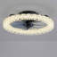 Ventilateurs de plafond Galaxy avec ensemble, source de lumière DEL et télécommande, ventilateur DEL encastré moderne à intensité variable 3000-6500K, 6 vitesses, moteur à courant continu silencieux pour le salon, la chambre à coucher, la cuisine - noir mat