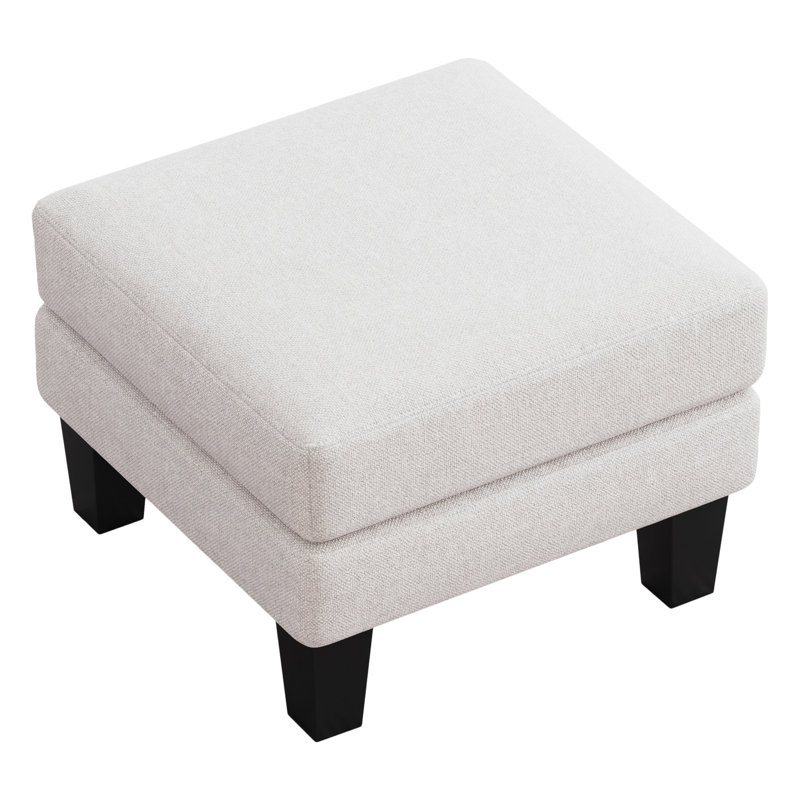 Banc et repose-pieds pour couloir, siège en mousse épaisse, revêtement 100%, ensemble de pieds et tabouret de support polyvalent en bois massif, housse, support pour les jambes, procédure simple