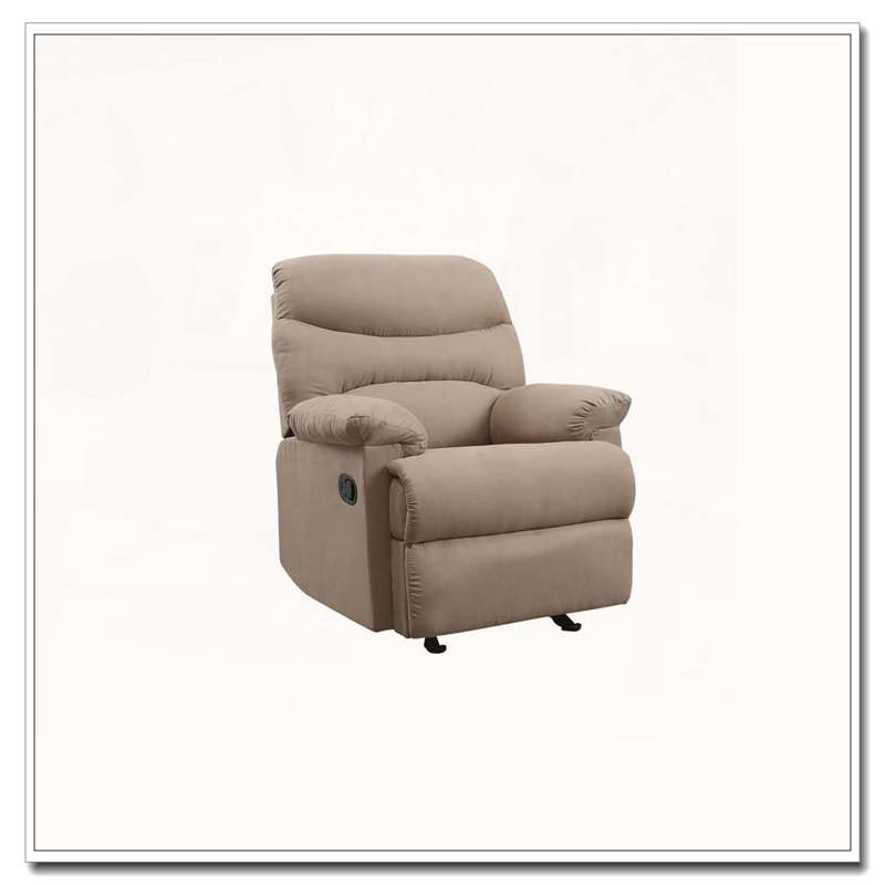 Fauteuil inclinable en microfibre, Marron clair