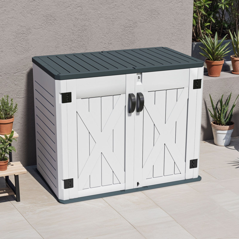 4.2 ft. W x 2.4 ft. D Storage Shed with 2-Piece Shelves 