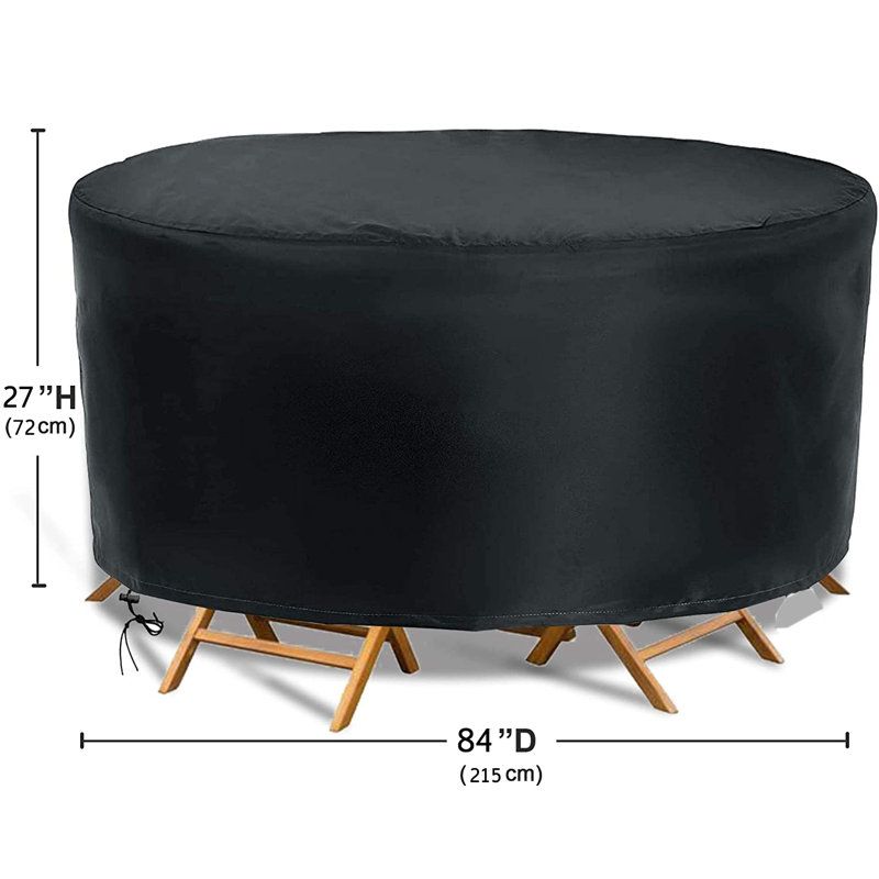 Housse pour table de patio résistante à l'eau, H 27 po x l 84 po x P 84 po