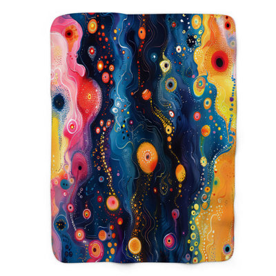 Whimsical Colors - Couverture sherpa de qualité supérieure 1 pièce