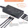 LED Electronic Transformer  Black Led Driver With 6 JST ports and Plug in