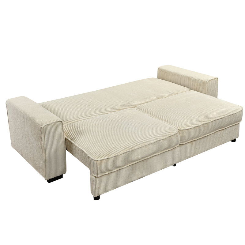 Canapé-lit rembourré 91 po, Beige