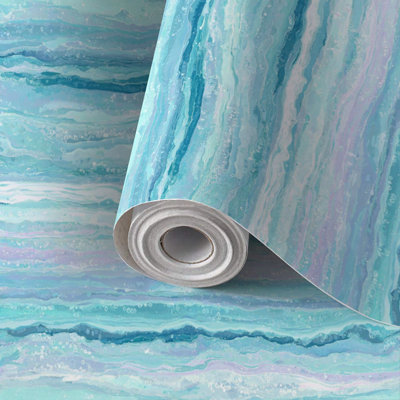 Peel and Stick Wallpaper Contact Paper Dreamlike Ocean Abstract Coastal Luxury Wall Textile Self Adhesive and Removable 17.7in x 118in(45x300cm)