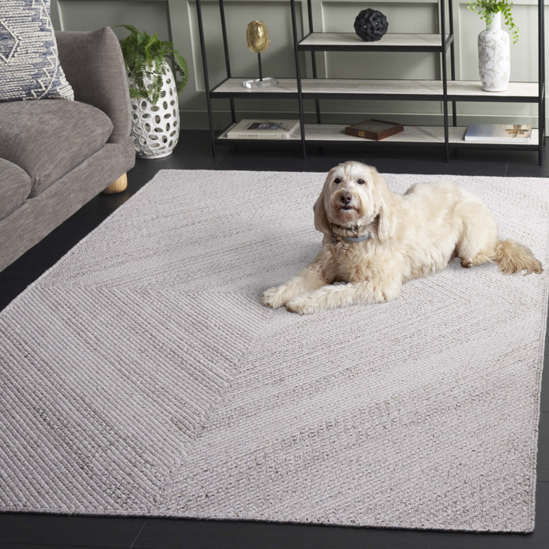 Tapis géométrique tressé à la main tissé à la main tressé 806, Rectangulaire 3 pi x 5 pi