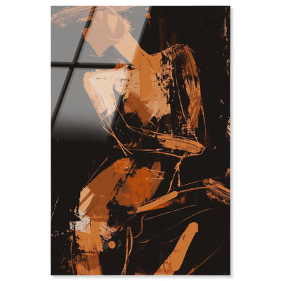 «Graceful Abstraction», art mural en verre acrylique sans cadre à haute brillance par Art Remedy, prêt à accrocher, 16 x 24