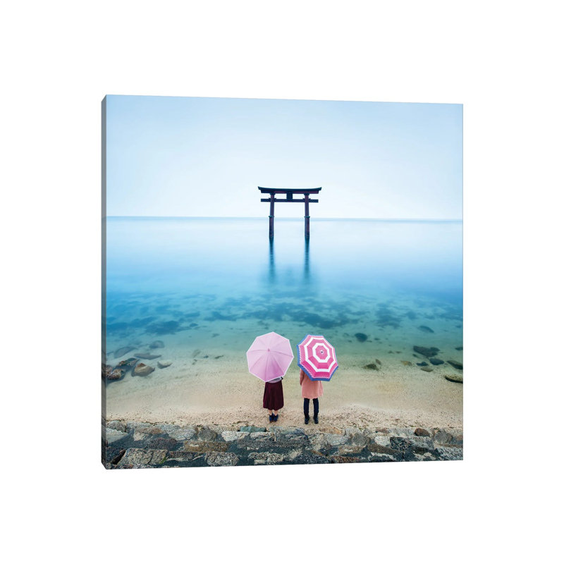 Torii Gate At Lake Biwa, Japan by Jan Becke - Wrapped Canvas Print, 66.04 cm H x 66.04 cm W x 3.175 cm D