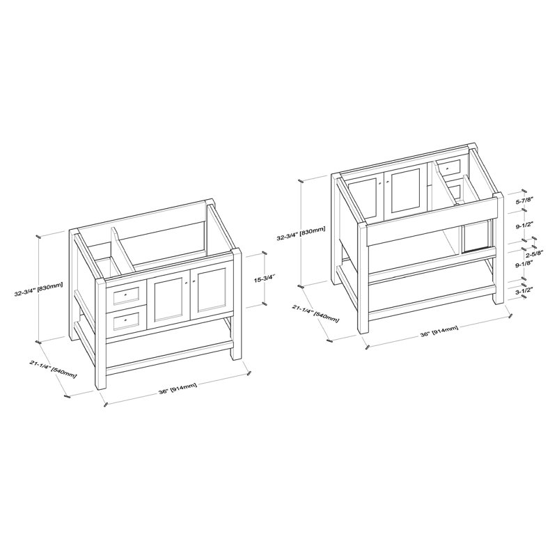 Ensemble de meuble-lavabo simple 37" Mclemore, Rouge