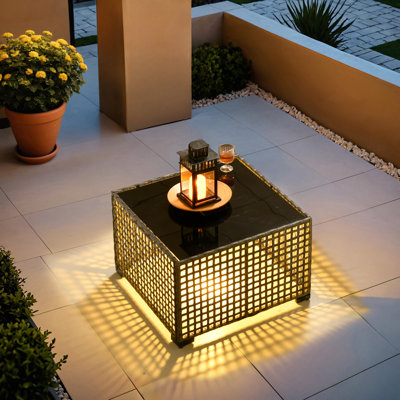 Table basse avec éclairage carré Allcot