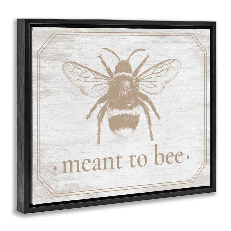 Cadre flottant Meant To Bee, H 25 po x l 31 po, Cadre flottant noir de jais