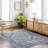 Rectangle Gibraltar Oriental Machine Woven Polypropylene/Polyester Area Rug in Light Gray/Blue-1686388665