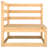 Ebern Designs Patio Corner Sofa With Grey Cushions Solid Pinewood