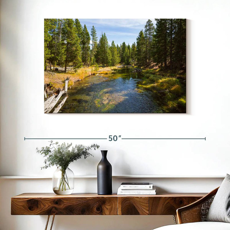 Alvord Yellowstone River Pines, 26" H x 39" W