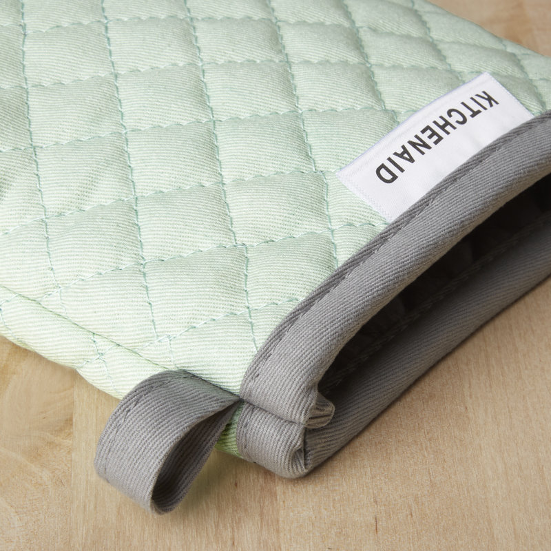 Pistachio Green Silicone Grip Mini Oven Mitt Set, 5.5"x8", 2-Piece
