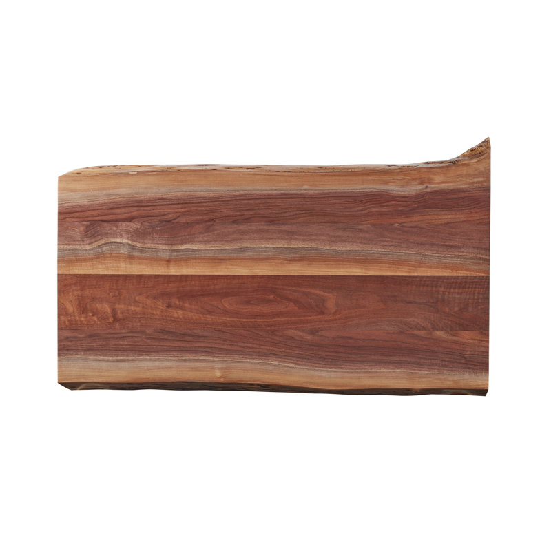 Live Edge Solid Wood Writing Desk, Crotch Walnut