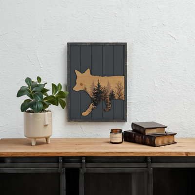 Forest Fox Trot Wood Wall Decor
