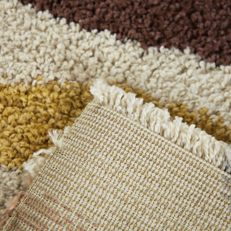 Tapis contemporain à poils longs Edlow, Rectangle 6 pi 7 po x 9 pi
