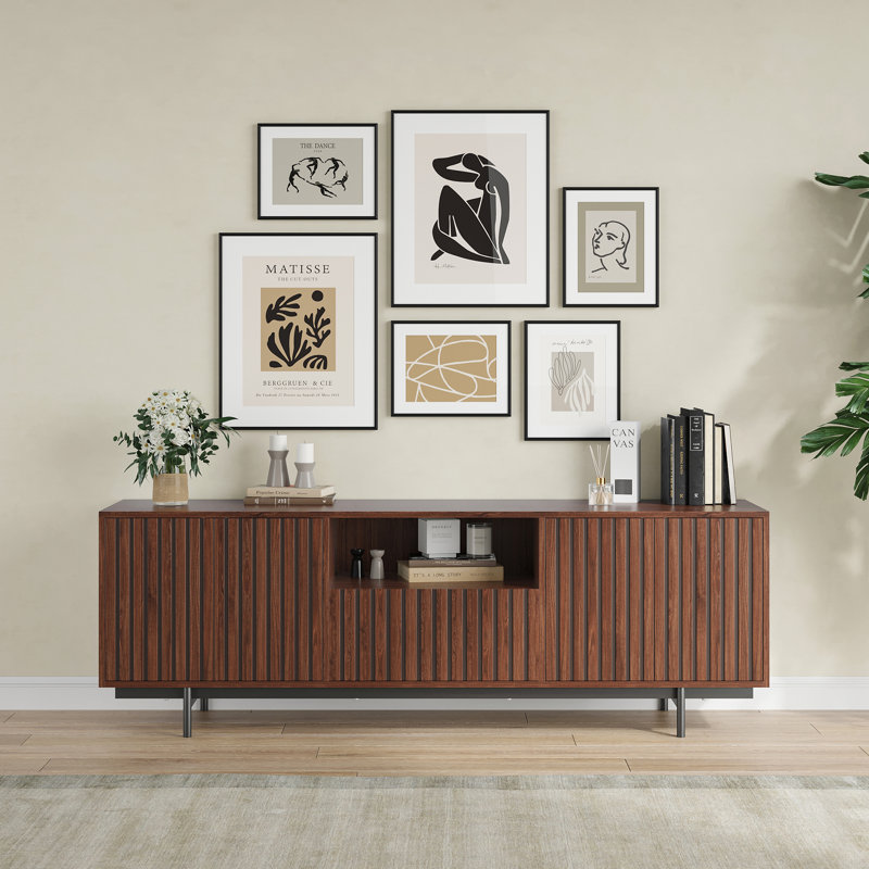 TV Stand for TVs up to 70", Dark Walnut