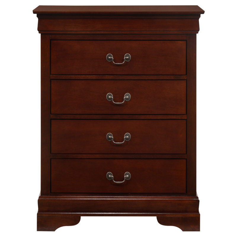 Commode 4 tiroirs, tiroirs de commode, Cerisier