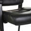 Chaise de bureau compacte en similicuir pour bureau - noire, structure en métal, P 27,4 po x l 23,6 po x H 35,8 po
