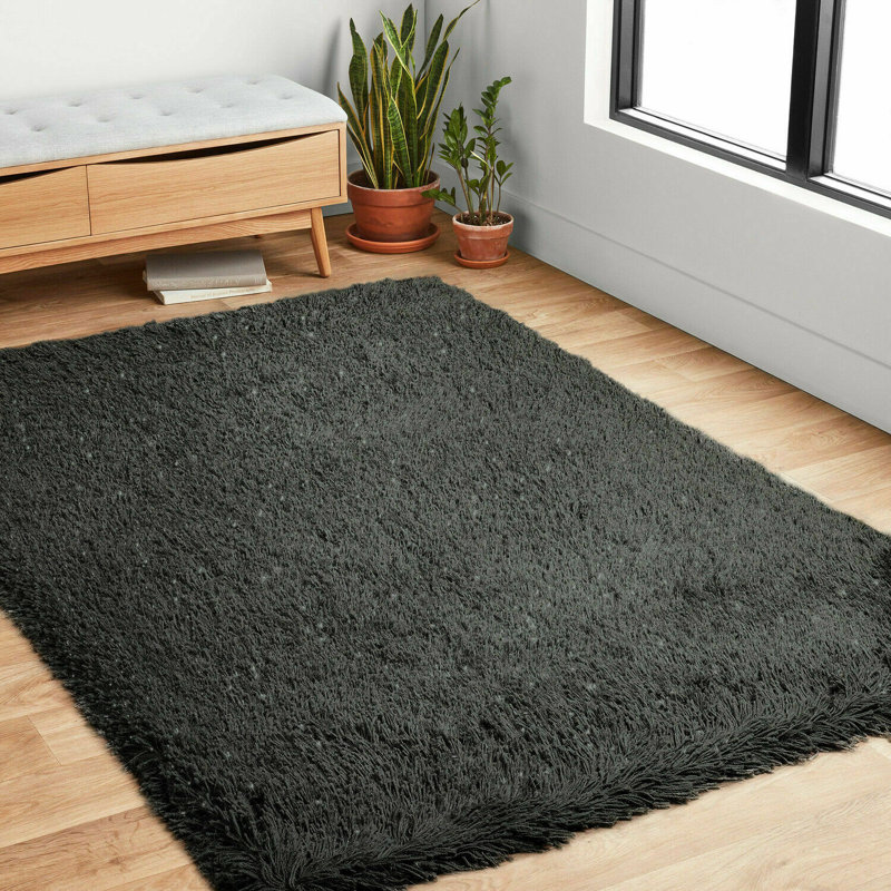 Branscome Solid Colour Area Rug, Rectangle 60 x 110cm