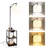 59.06'' Tray Table Floor Lamp with USB & Type-C & AC Port，Modern Shelves Side Table