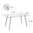 Glass Dining Table, Modern Rectangular Table with Tempered Glass Tabletop & Sliver metal Legs, Simplistic Kitchen Table, Versatile Table for Home Office (0 damage)-877270833