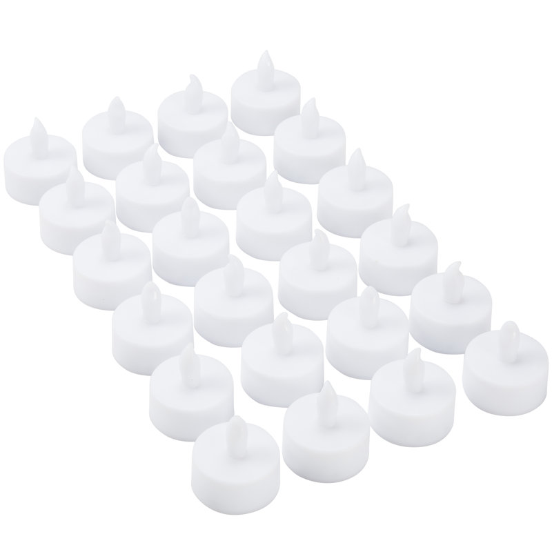 Ensemble de bougies 24 lumières DEL sans flamme non parfumées, sans parfum