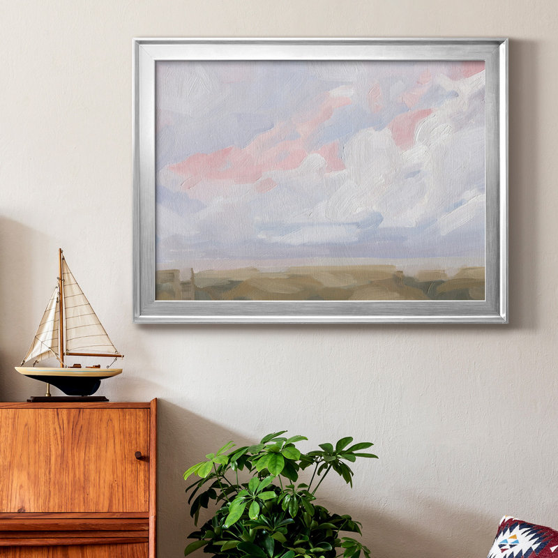 Sandbridge Beach I - peinture encadrée, H 22,5 po x l 30,5 po x P 1 po, Argent, Pas de tapis